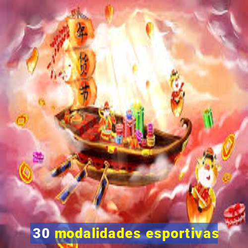 30 modalidades esportivas